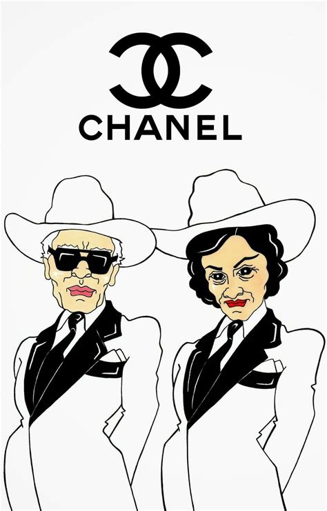 chanel design lagerlfed cartoon|karl Lagerfeld coco Chanel illustration.